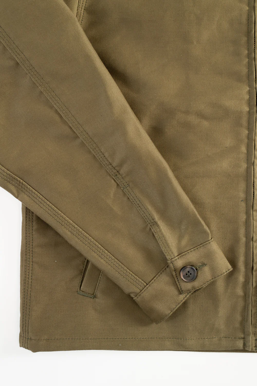 Brushed Jungle Cloth Zip Jacket - Army - Image 3