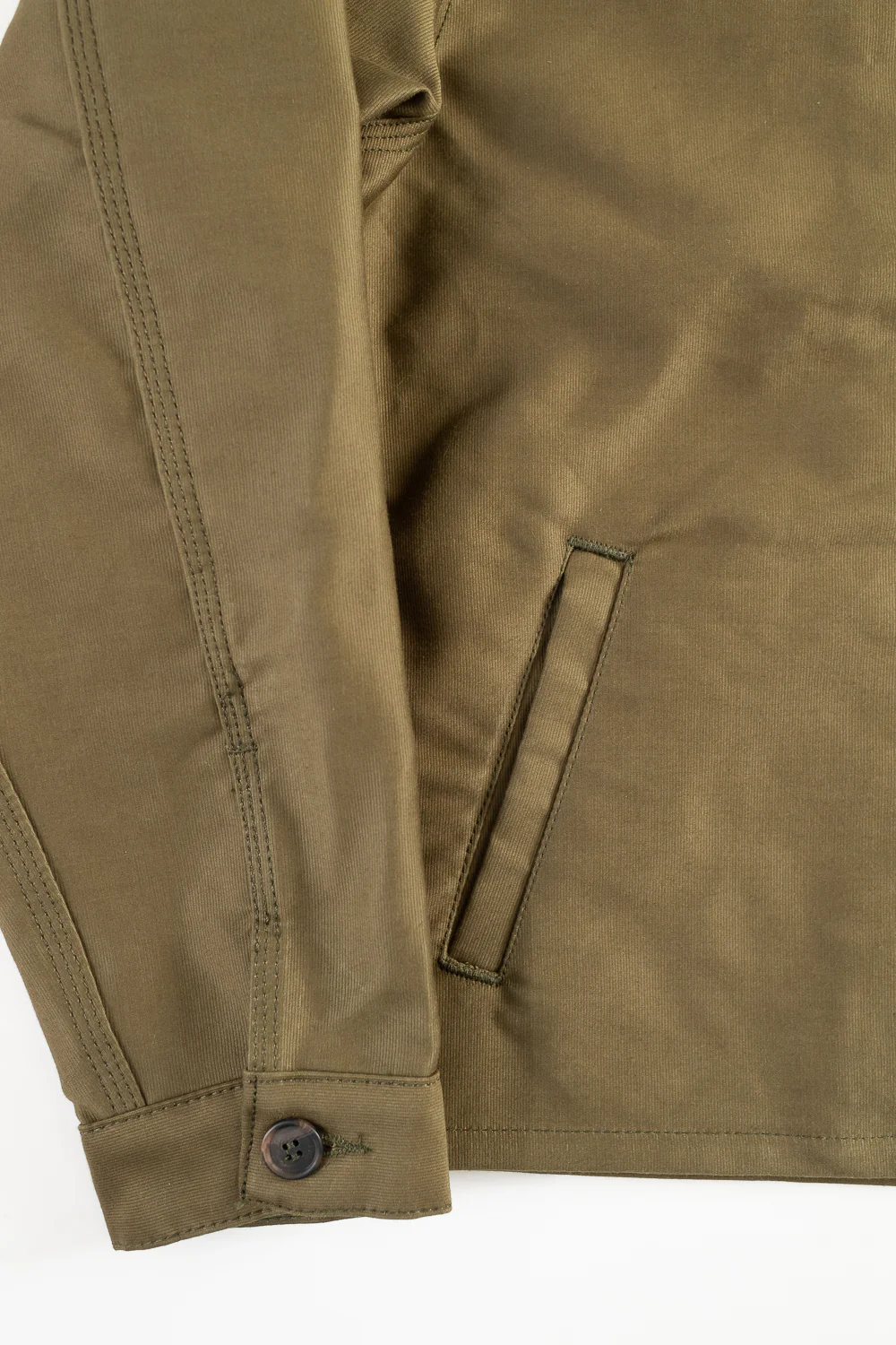 Brushed Jungle Cloth Zip Jacket - Army - Image 4