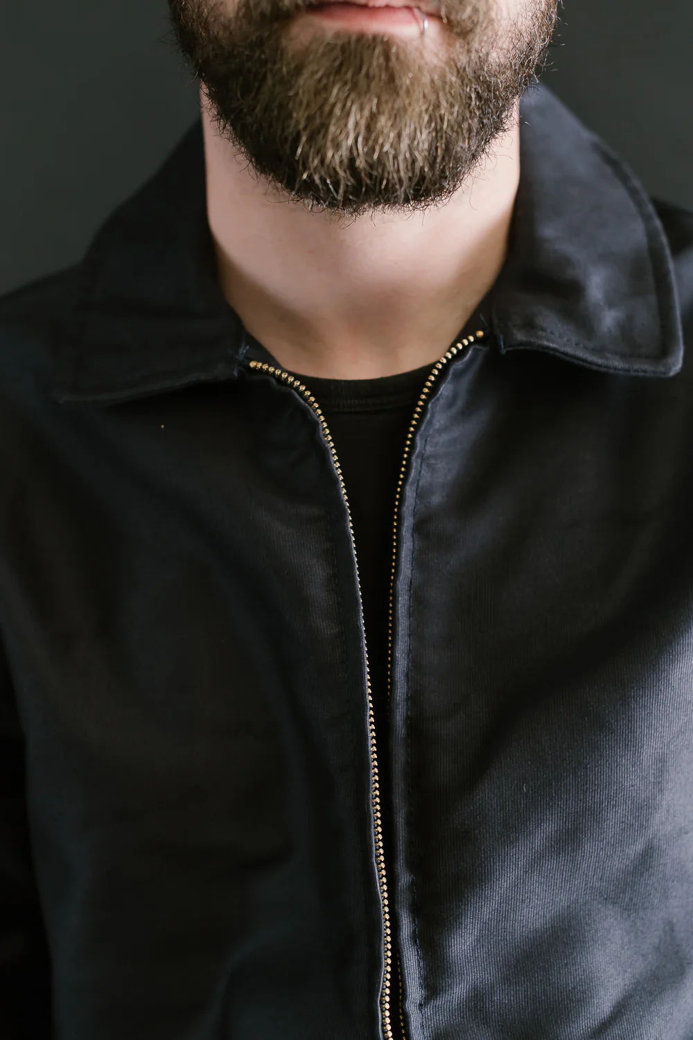 Brushed Jungle Cloth Zip Jacket - Navy - Image 15