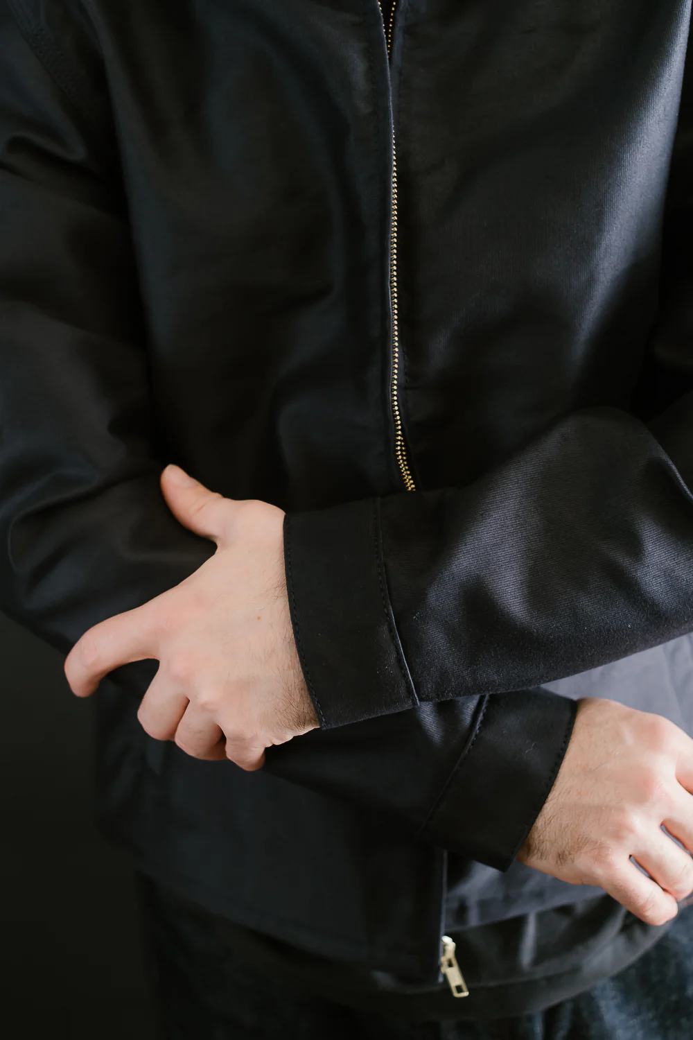 Brushed Jungle Cloth Zip Jacket - Navy - Image 17