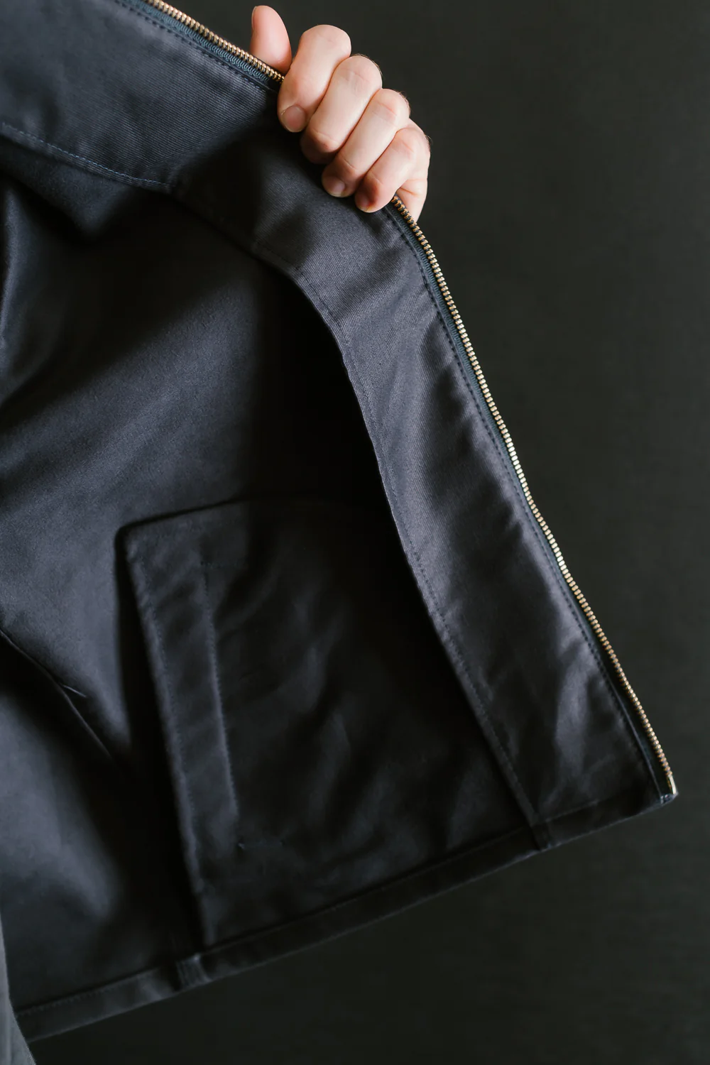 Brushed Jungle Cloth Zip Jacket - Navy - Image 18