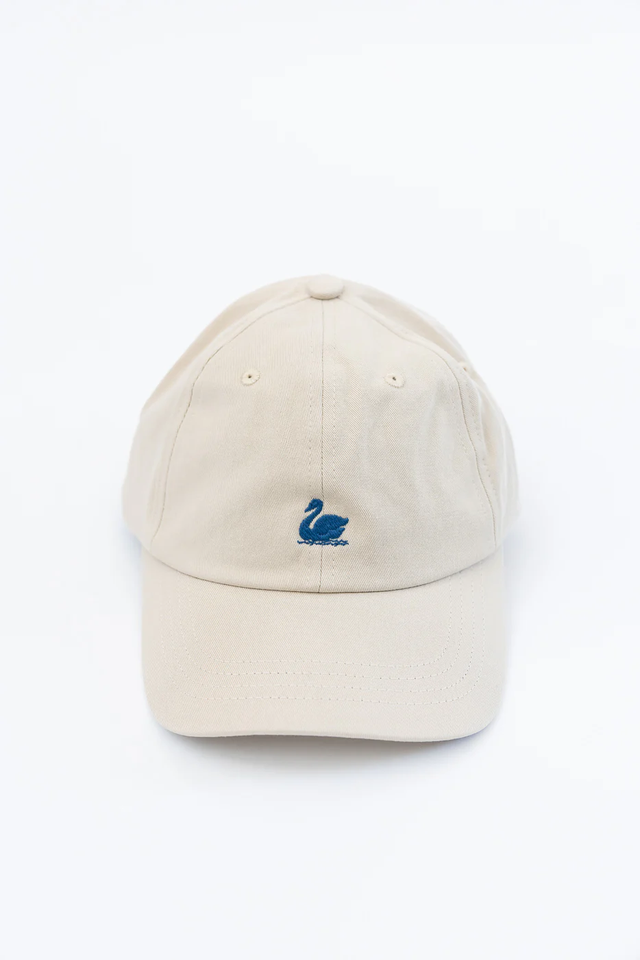 CAP01.16158 - Swan Logo Cotton Twill Cap - Light Khaki, Deep Blue - Image 2