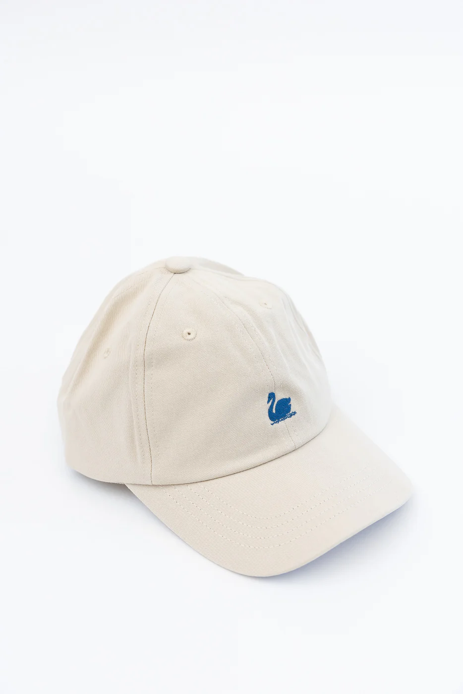 CAP01.16158 - Swan Logo Cotton Twill Cap - Light Khaki, Deep Blue - Image 6