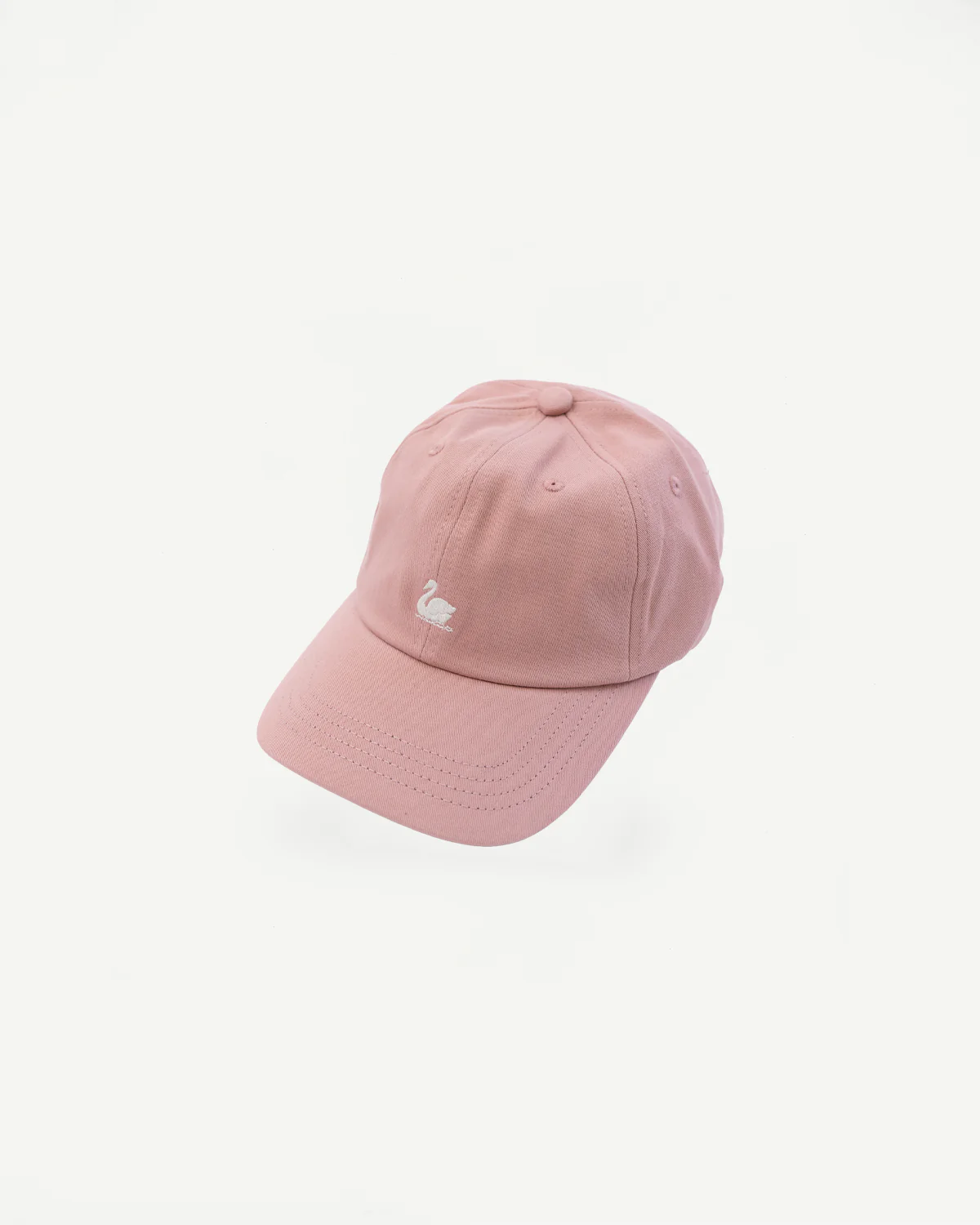 CAP01.3902 - Swan Logo Cotton Twill Cap - Rosewood, Nature