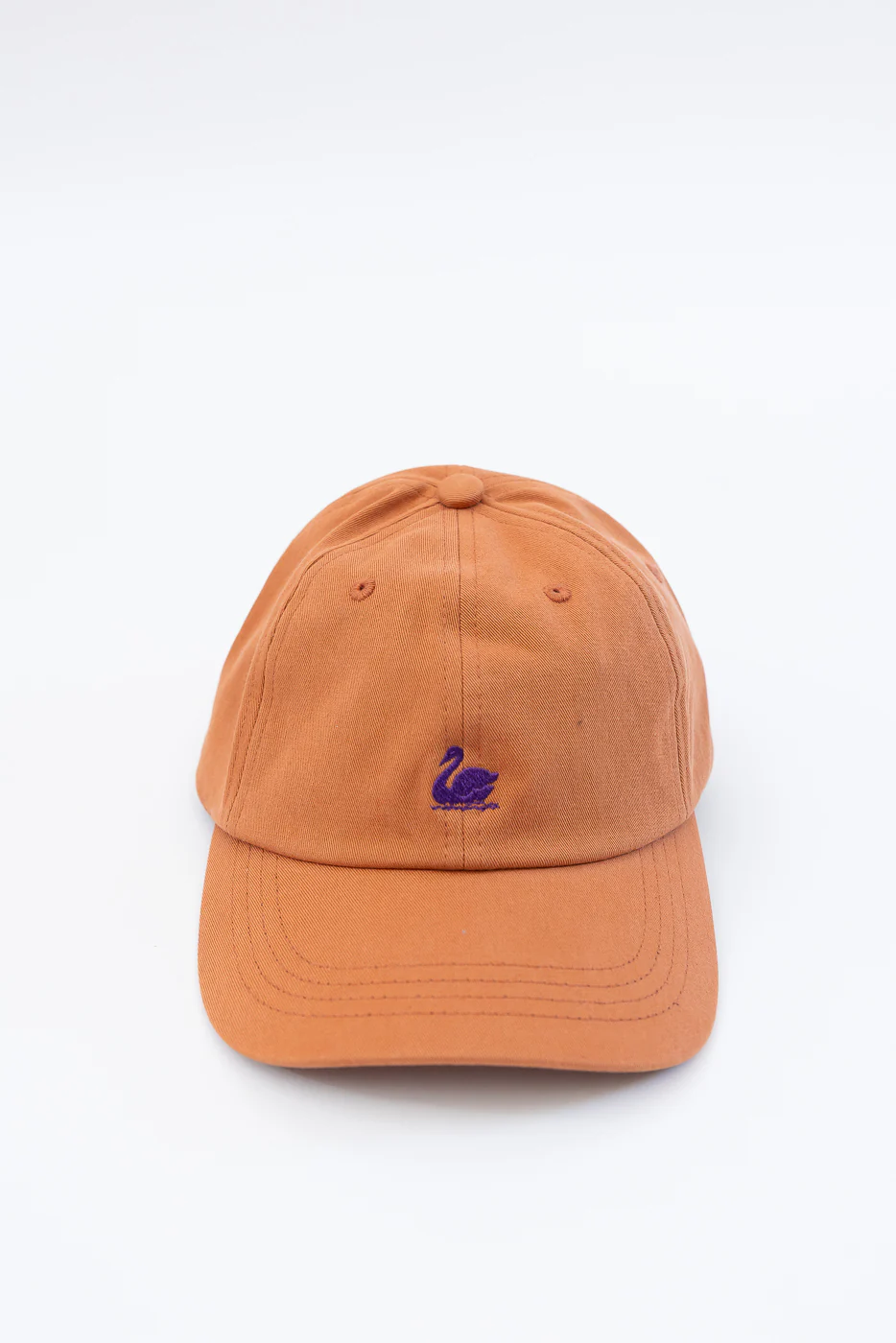 CAP01.329 - Swan Logo Cotton Twill Cap - Pumpkin, Purple - Image 6
