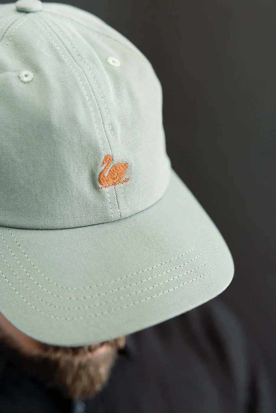 CAP01.4112 - Swan Logo Cotton Twill Cap - Light Army, Nut - Image 11