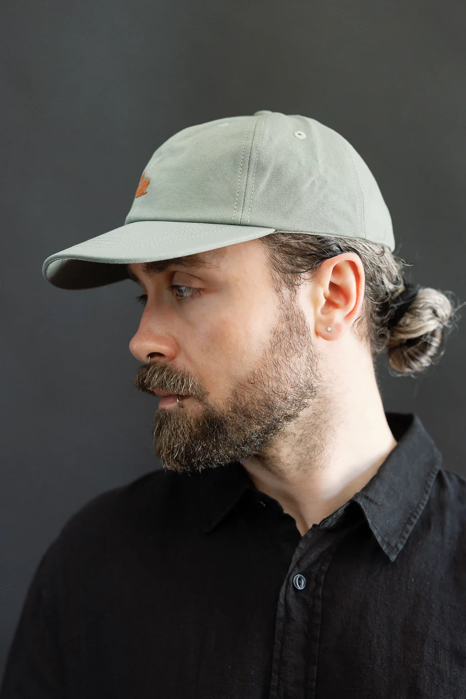 CAP01.4112 - Swan Logo Cotton Twill Cap - Light Army, Nut - Image 8