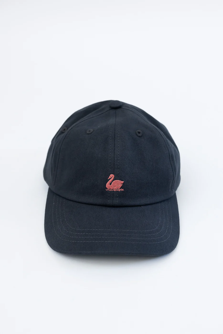 CAP01.98 - Swan Logo Cotton Twill Cap - Charcoal, Rosewood - Image 2