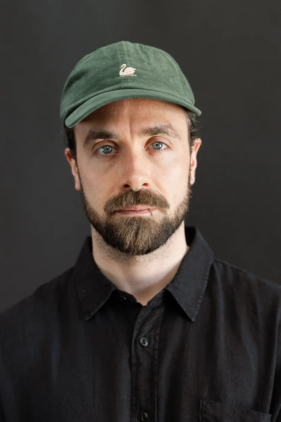 CAP01LC.401 - Swan Logo Cotton Corduroy Cap - Forest - Image 7