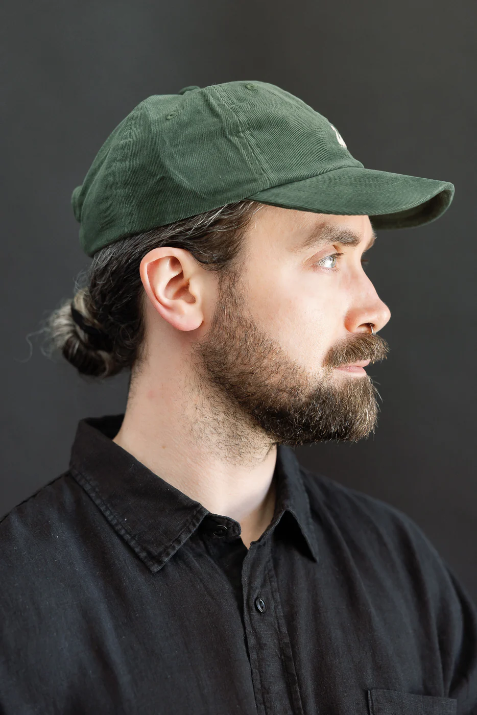 CAP01LC.401 - Swan Logo Cotton Corduroy Cap - Forest - Image 9