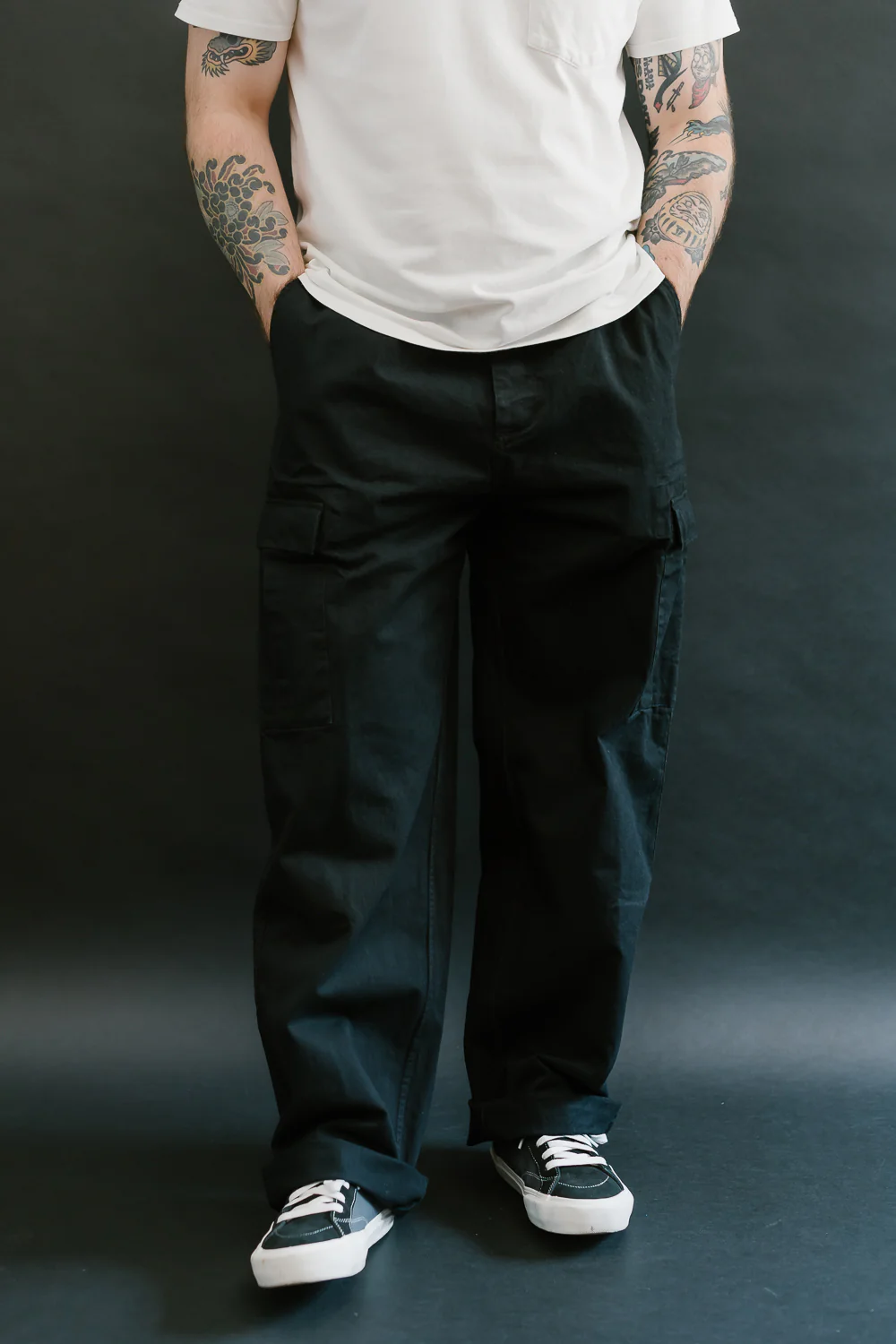 Cargo Pant Twill - Washed Black - Image 11