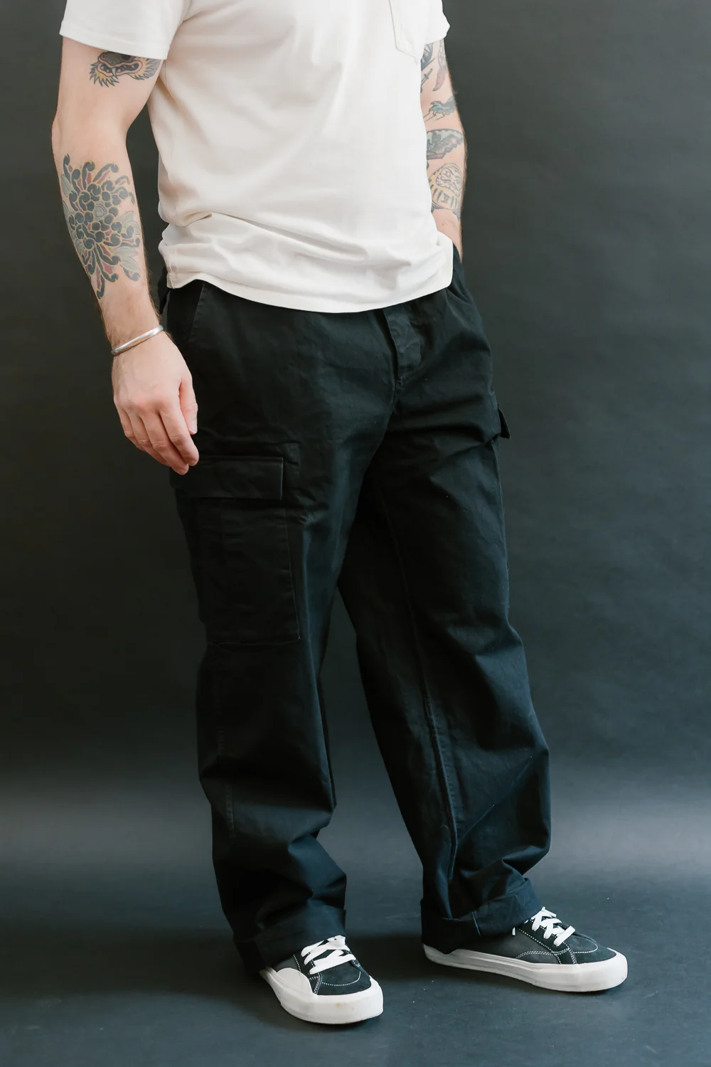Cargo Pant Twill - Washed Black - Image 12