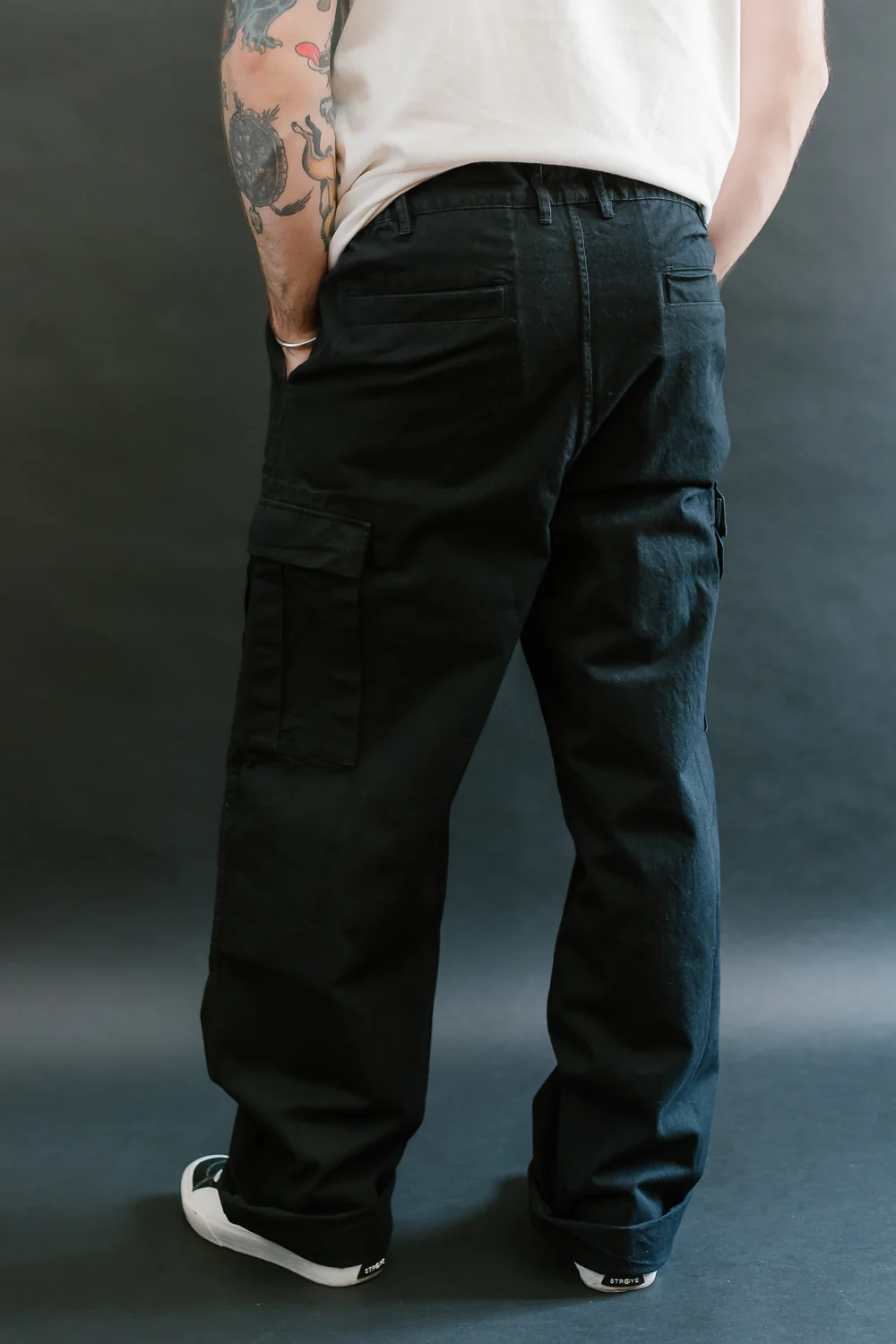 Cargo Pant Twill - Washed Black - Image 16