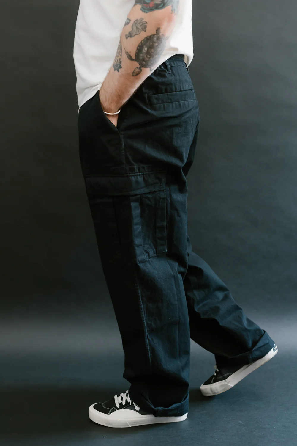 Cargo Pant Twill - Washed Black - Image 17