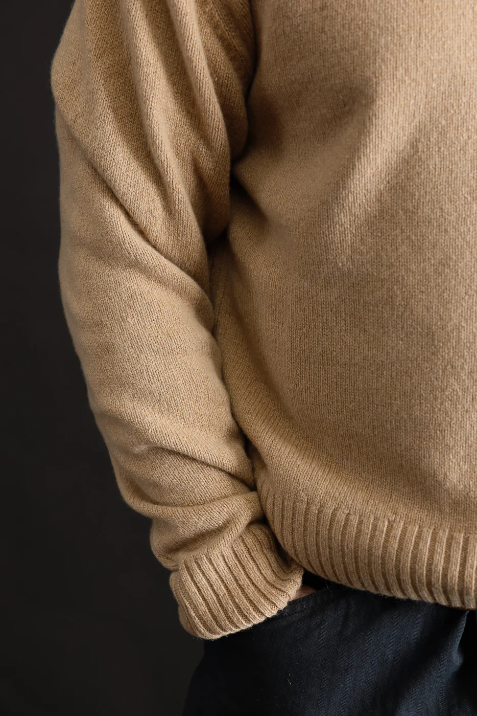 CASH01.11 - Recycled Cashmere Sweater - Toffee - Image 17