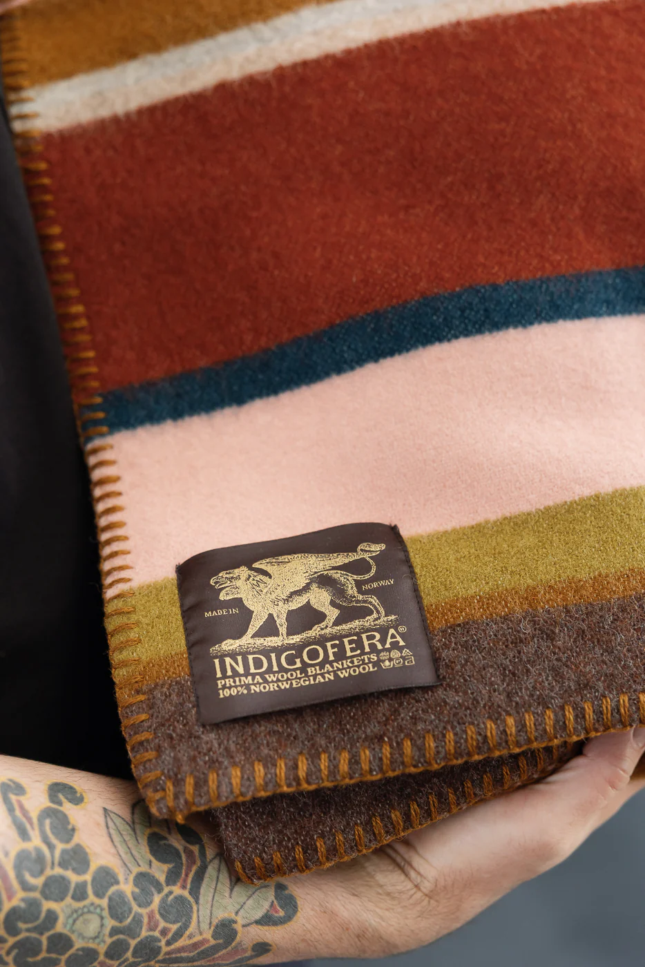 Catskill Blanket - Pink, Clay, Mustard - Image 5