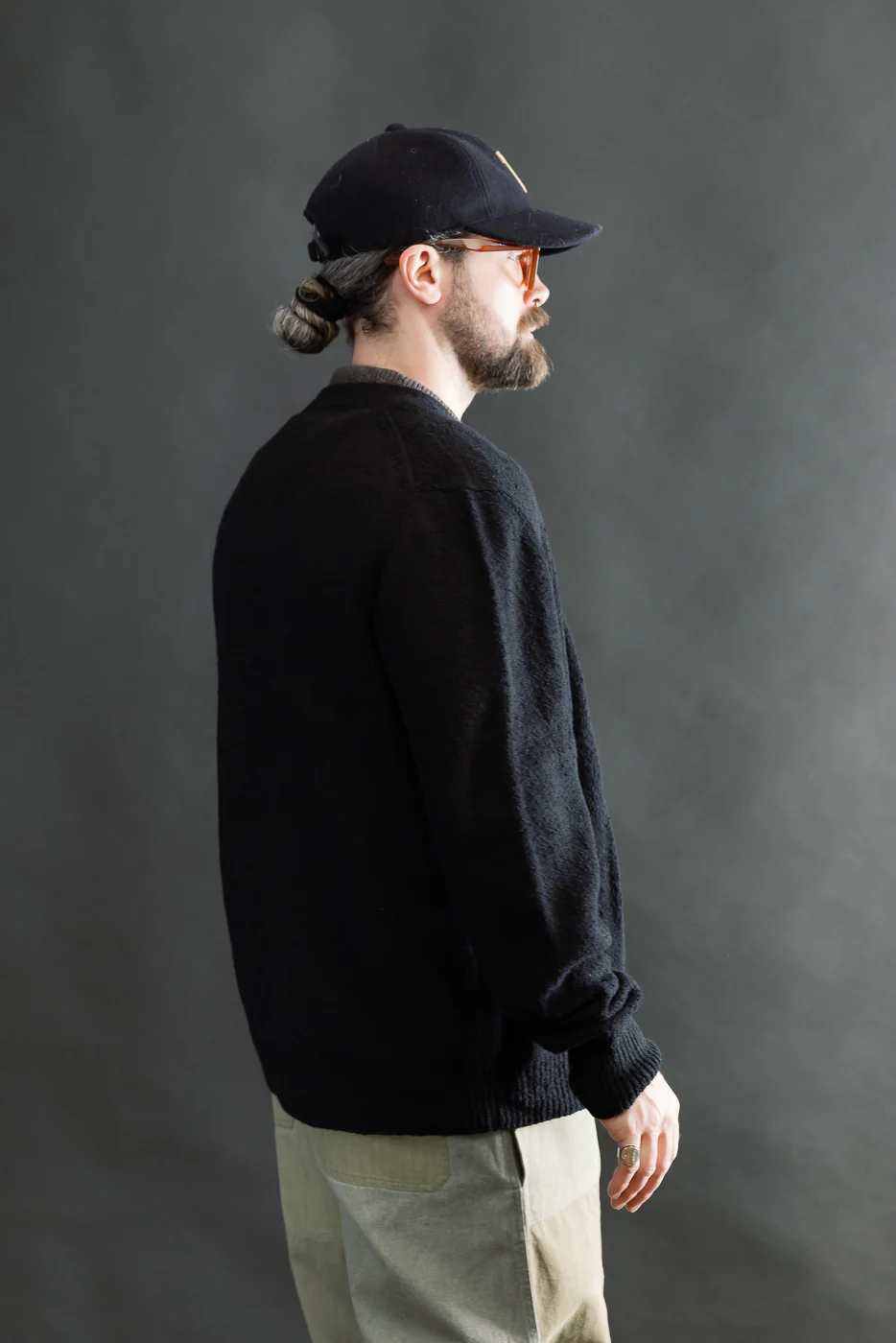 Classic Cardigan - Black Bouclé - Image 11