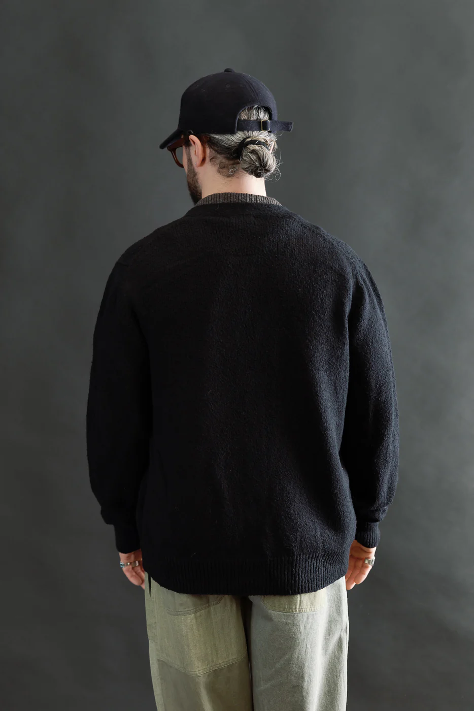 Classic Cardigan - Black Bouclé - Image 12