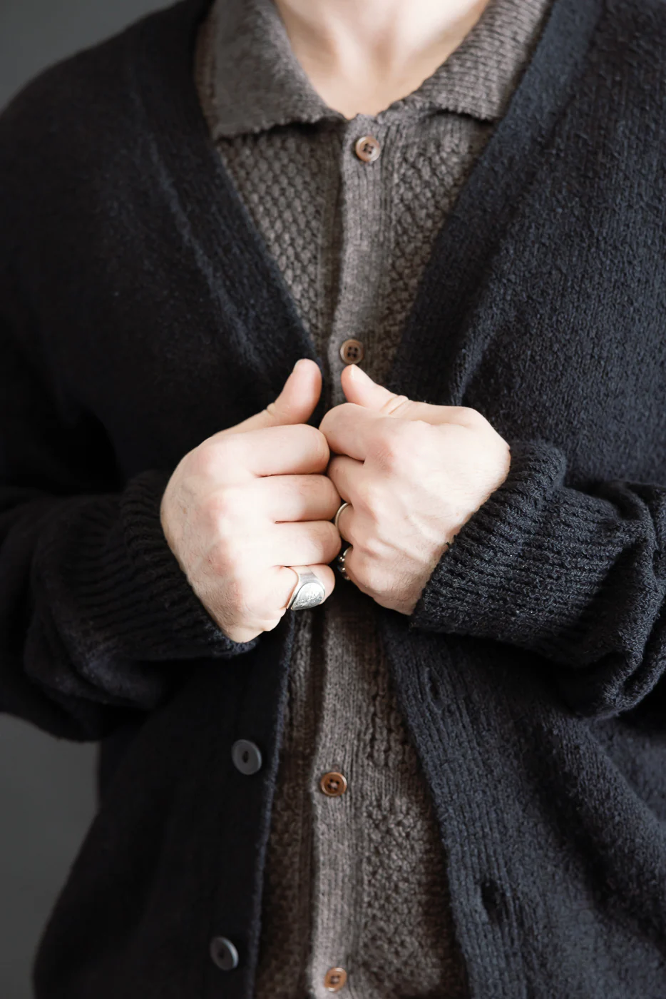 Classic Cardigan - Black Bouclé - Image 19
