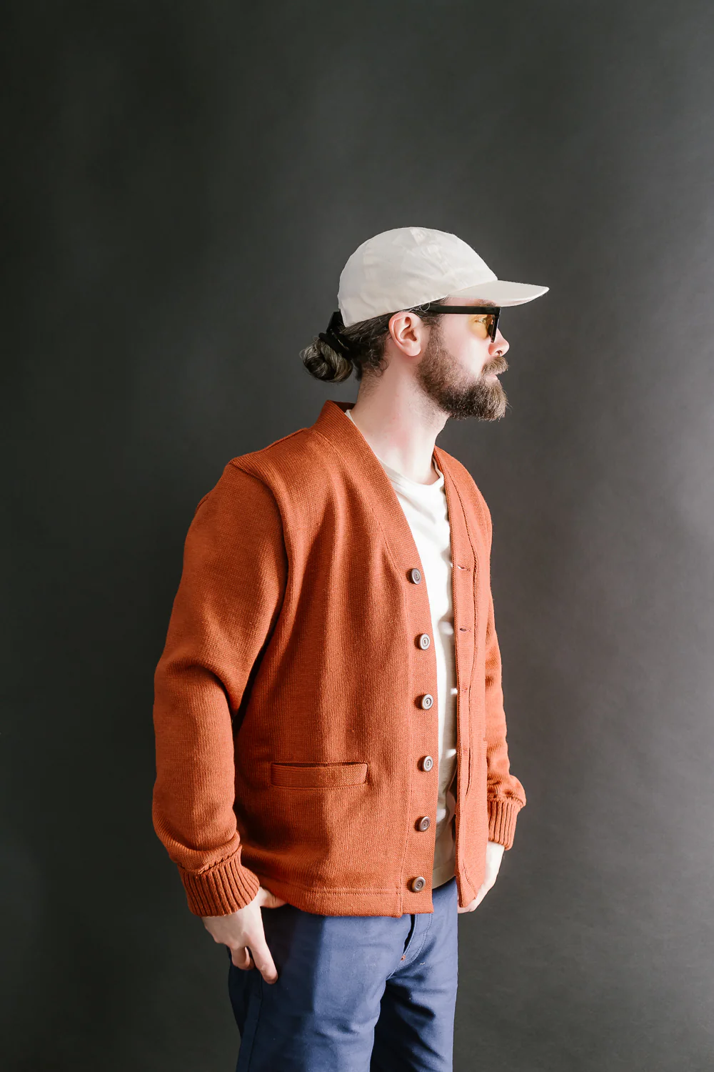 Classic Cardigan - Burnt Orange - Image 14