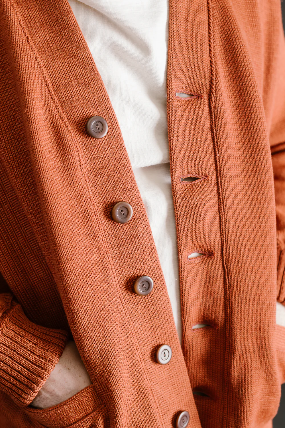 Classic Cardigan - Burnt Orange - Image 16