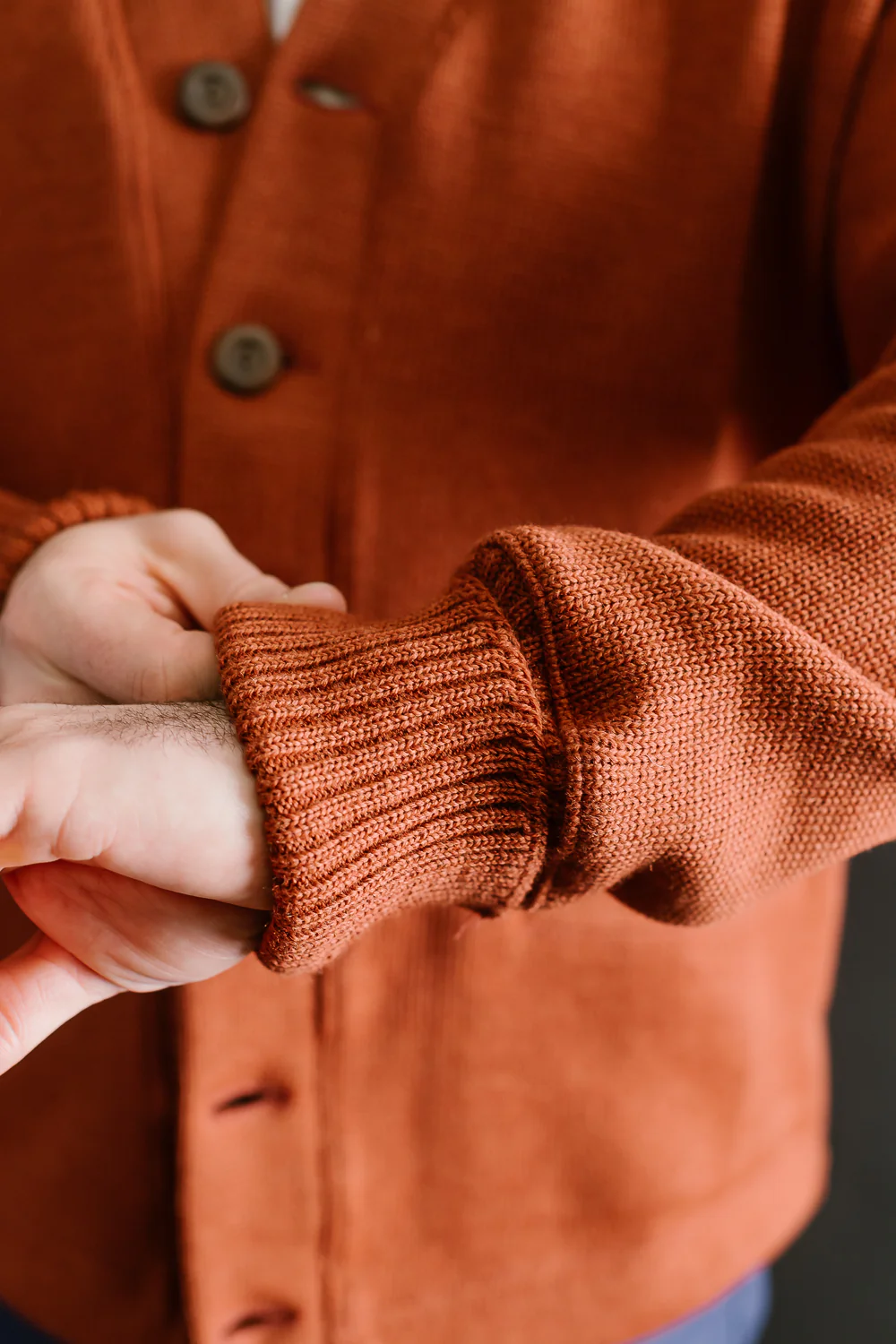 Classic Cardigan - Burnt Orange - Image 20