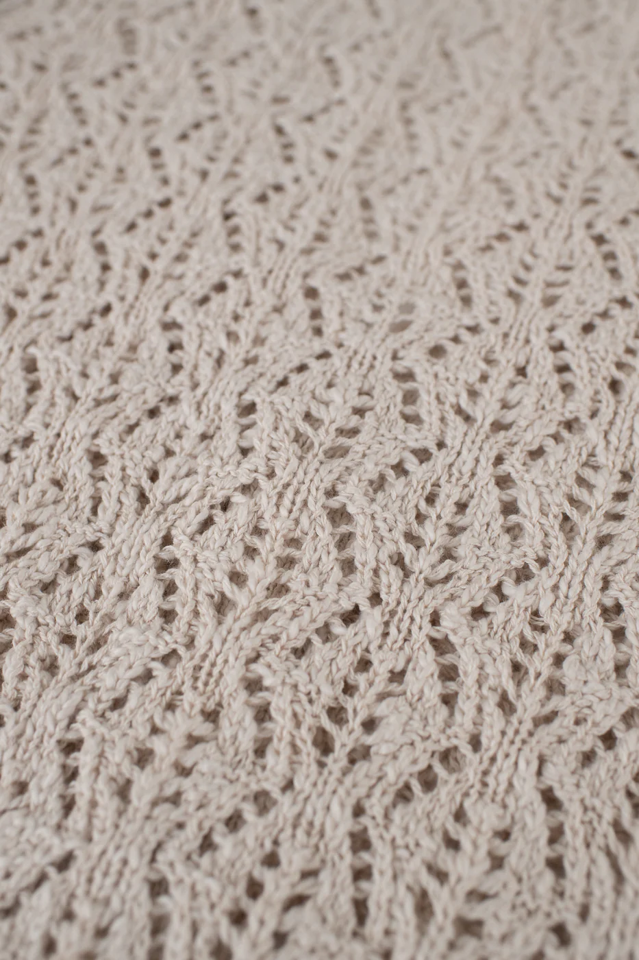 Classic Cardigan Flamme Lace Knit - Ecru - Image 5