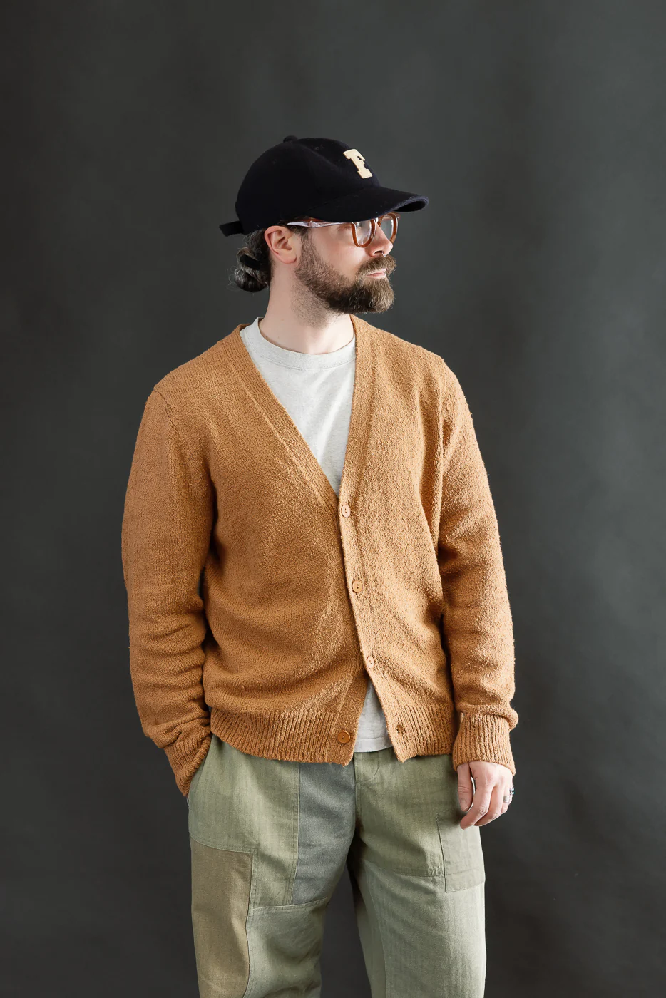 Classic Cardigan - Ochre Bouclé - Image 14