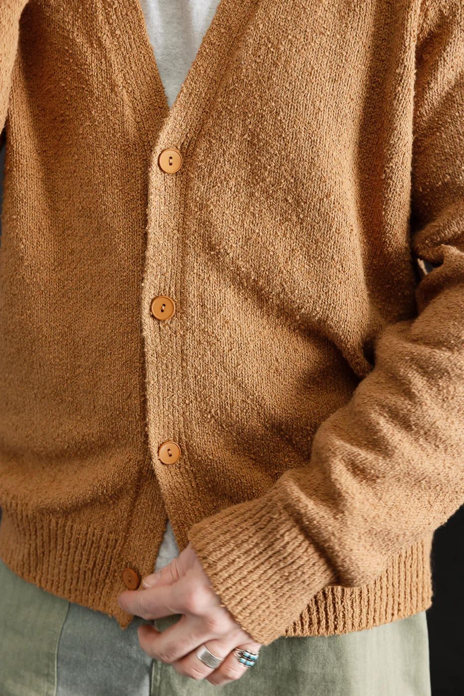 Classic Cardigan - Ochre Bouclé - Image 17