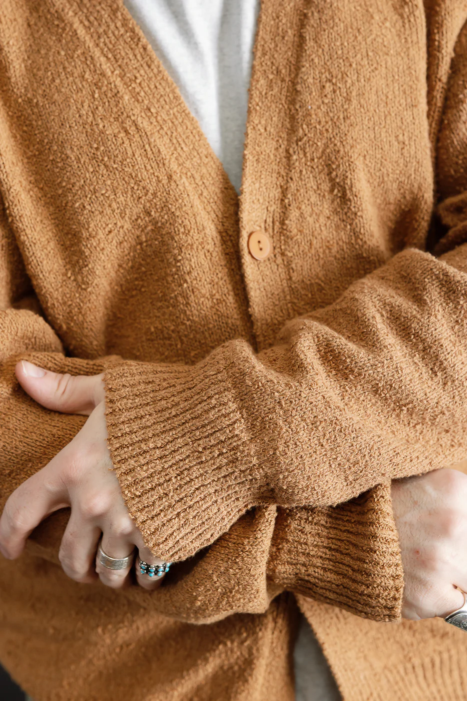 Classic Cardigan - Ochre Bouclé - Image 18