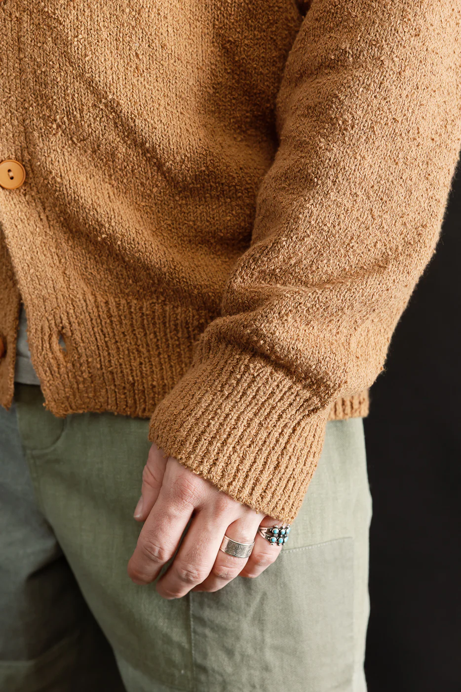 Classic Cardigan - Ochre Bouclé - Image 22