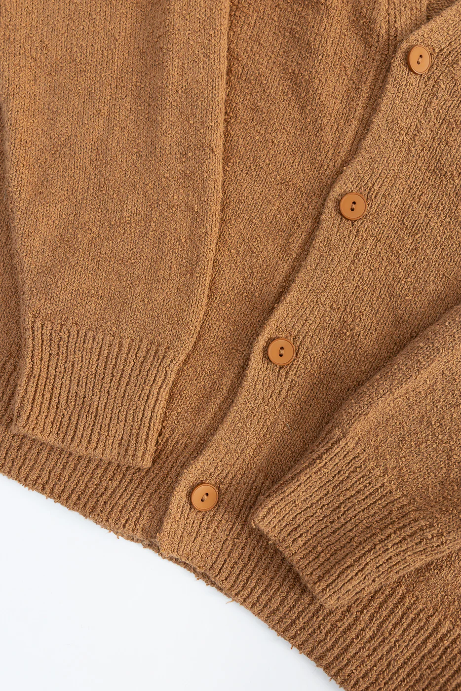 Classic Cardigan - Ochre Bouclé - Image 4