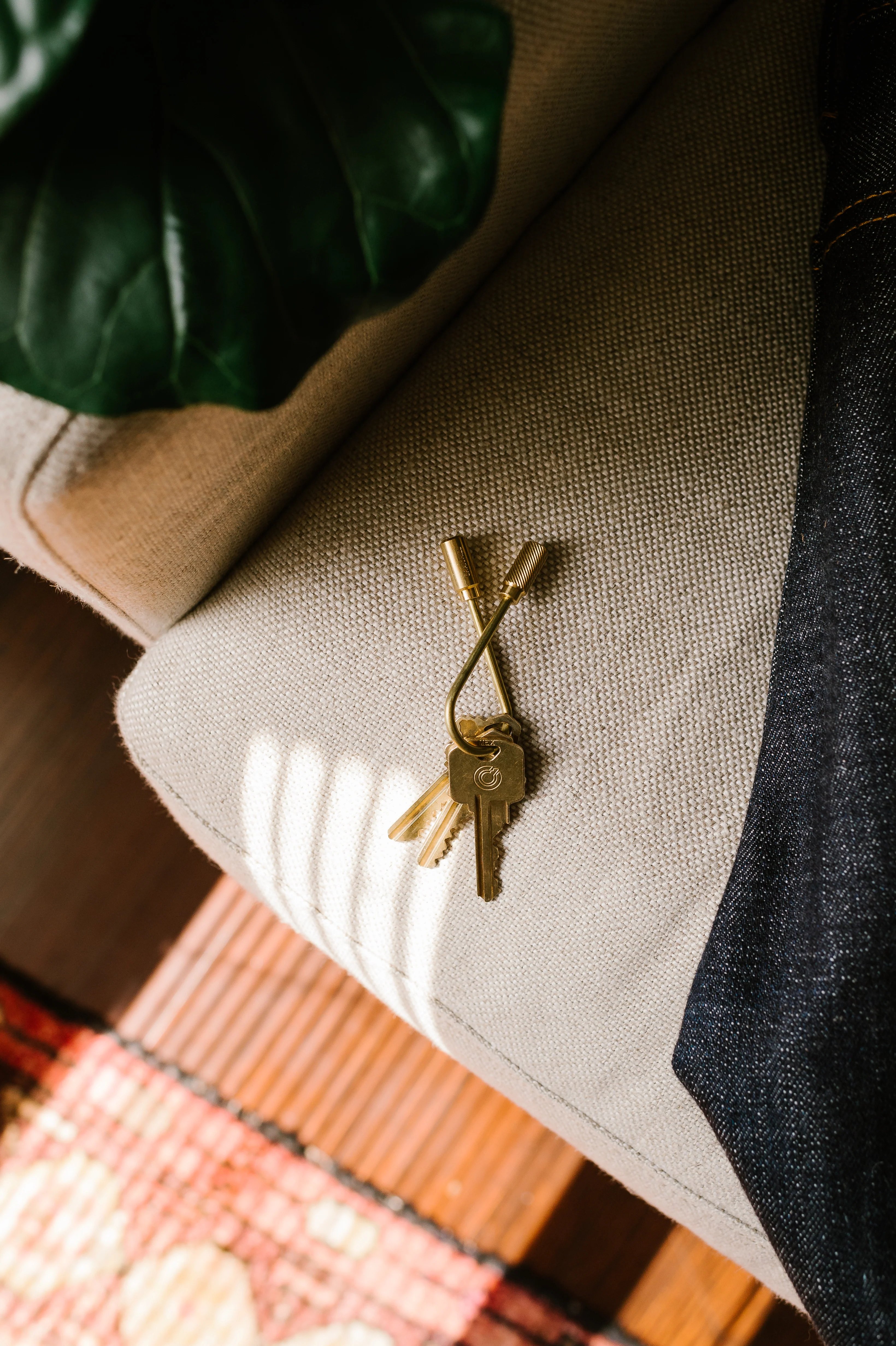 Closed Helix Keyring - Brass - Image 6