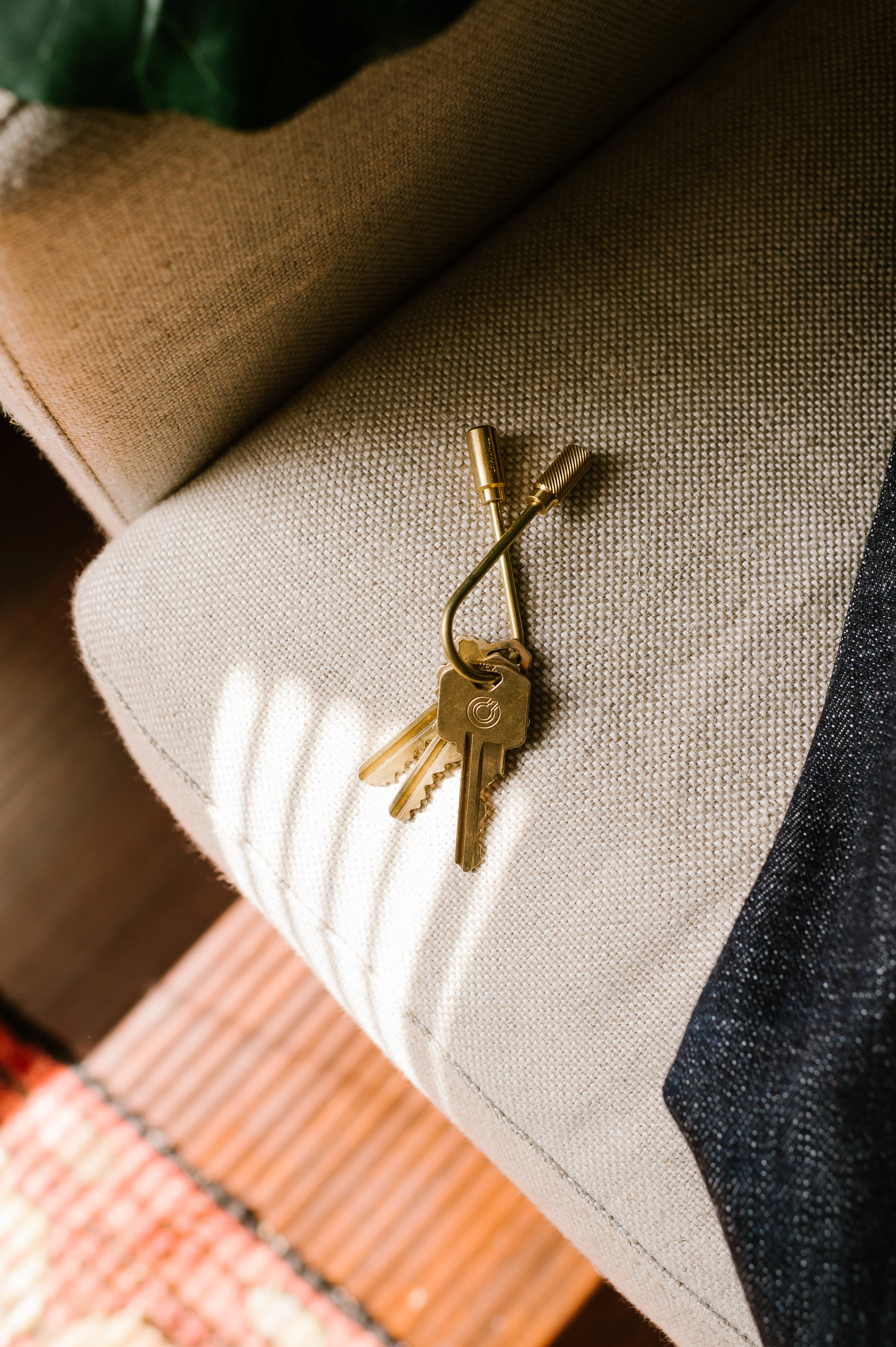 Closed Helix Keyring - Brass - Image 7