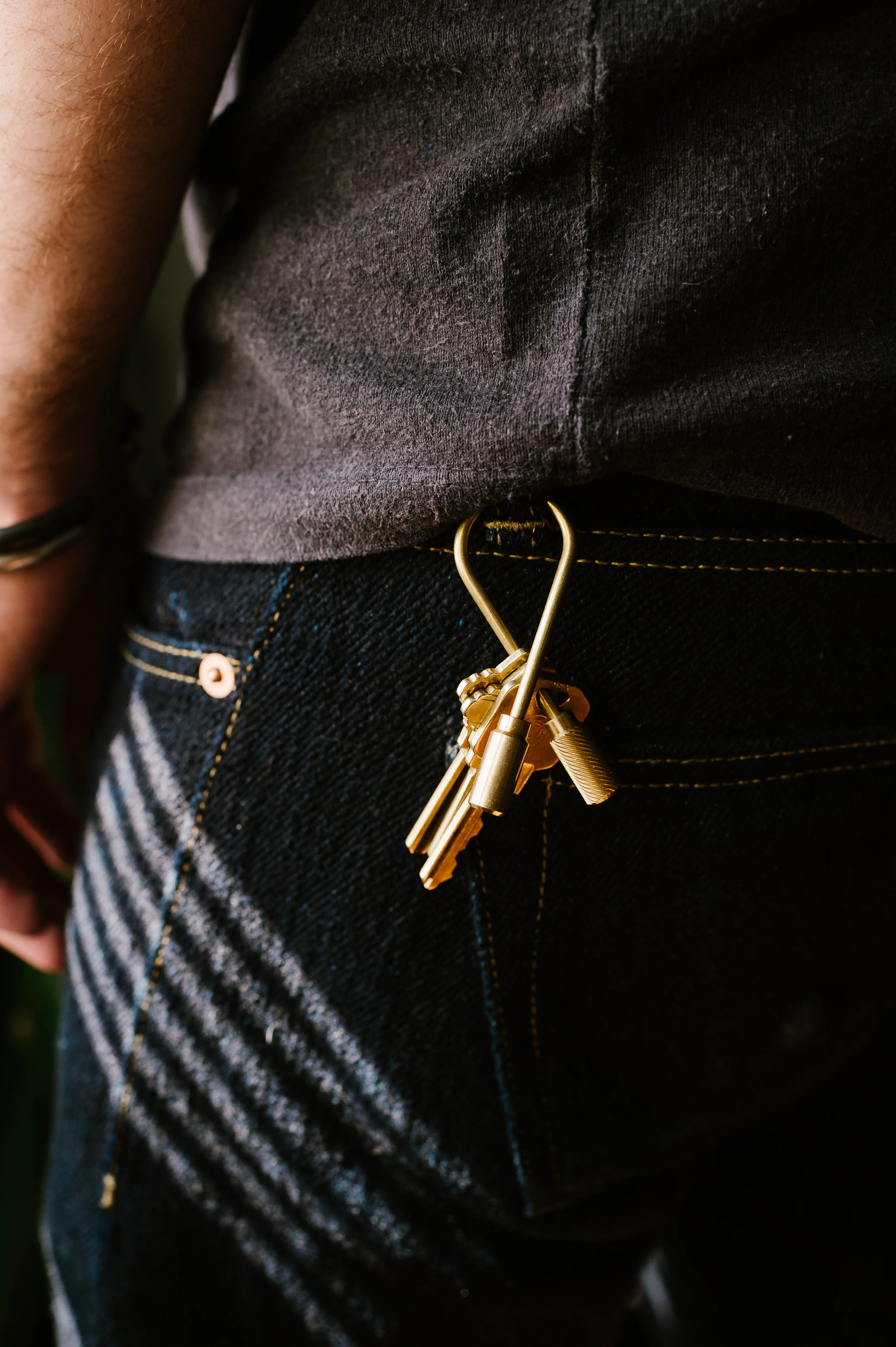 Closed Helix Keyring - Brass - Image 8