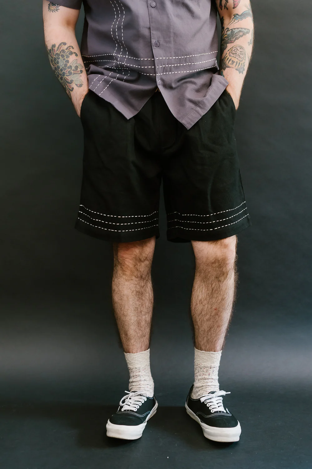 Club Short Hand Stitch - Black - Image 10