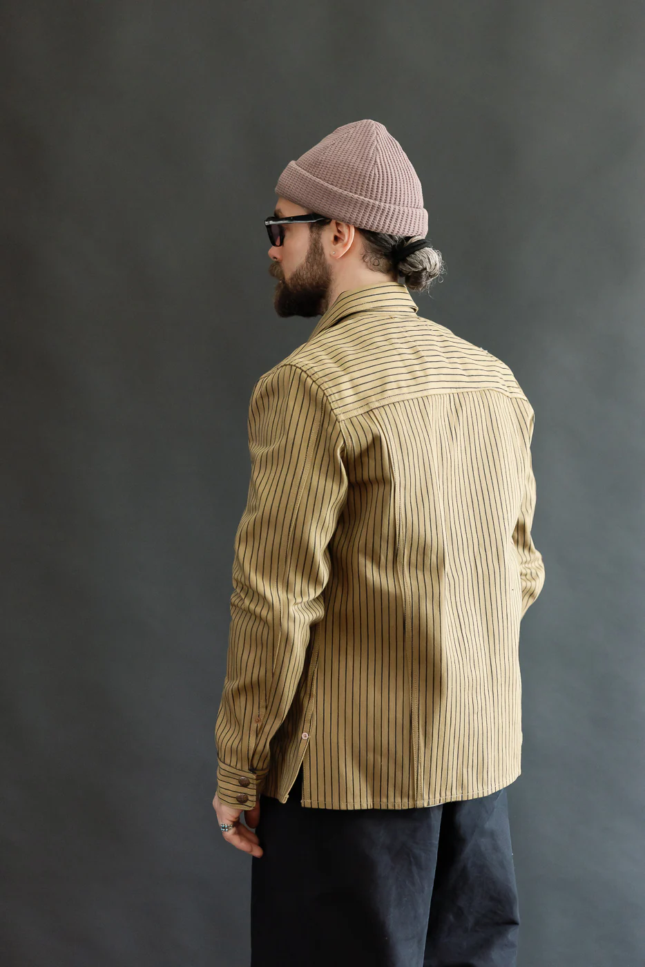 12oz - Copeland Shirt Jack Root Stripe - Beige, Indigo - Image 13