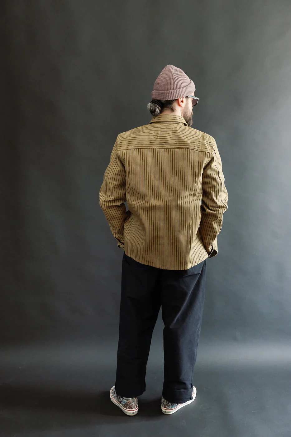 12oz - Copeland Shirt Jack Root Stripe - Beige, Indigo - Image 8