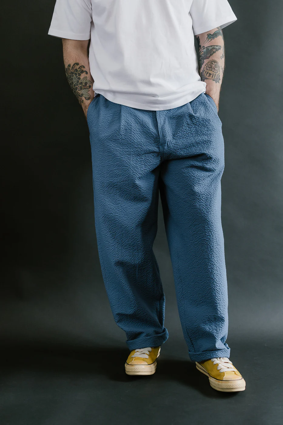 Cosmic Pants Seersucker - Blue - Image 10