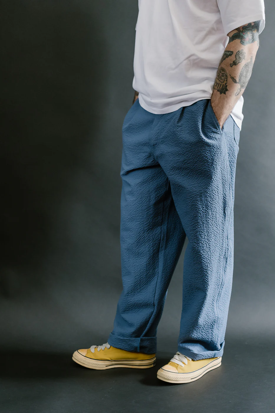 Cosmic Pants Seersucker - Blue - Image 11