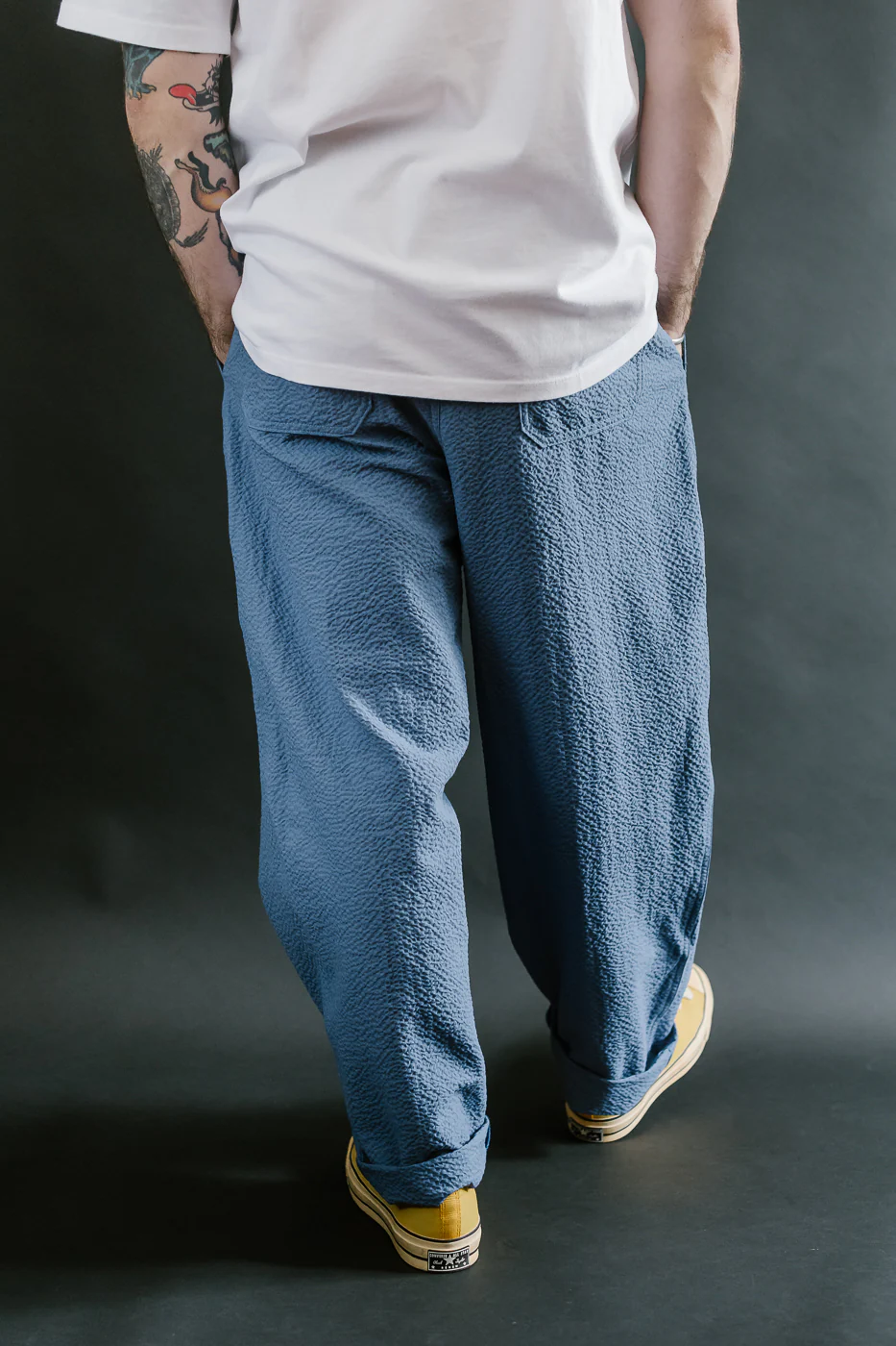 Cosmic Pants Seersucker - Blue - Image 12
