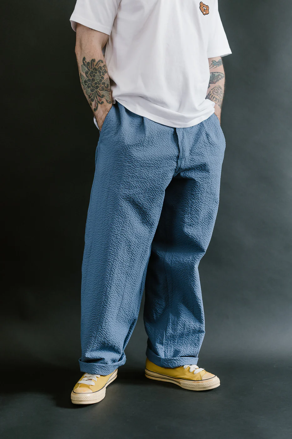 Cosmic Pants Seersucker - Blue - Image 14