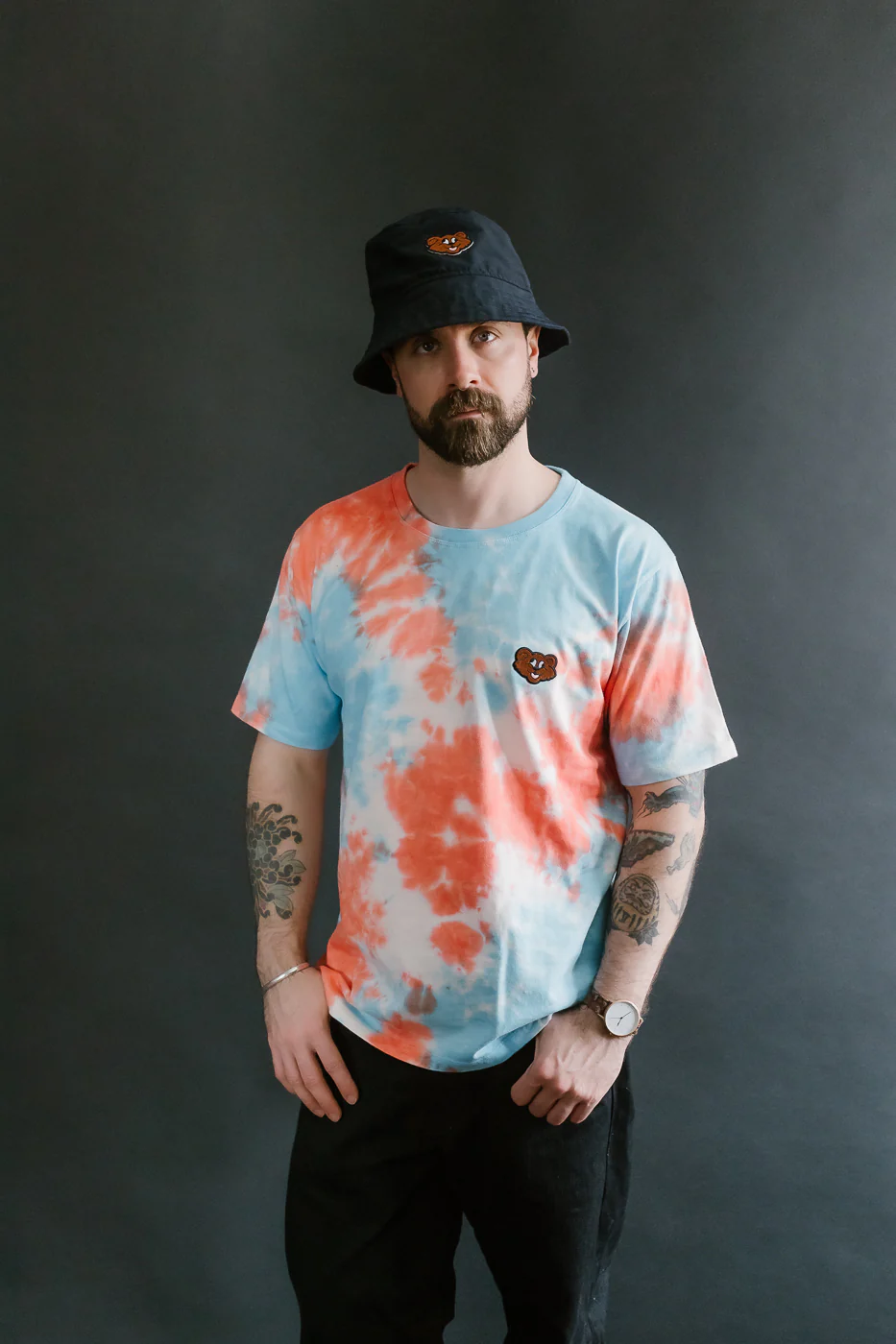Cosmic Short Sleeves T-Shirt Shaggy Bear - Red Fire - Image 14