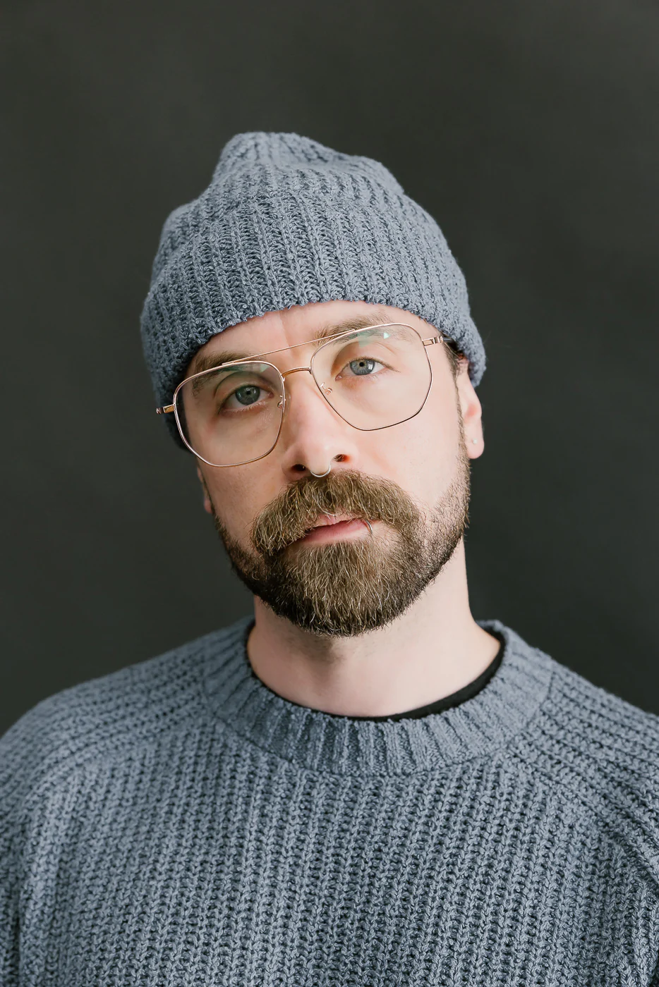 Cotton Bouclé Watch Cap - Lapis - Image 4