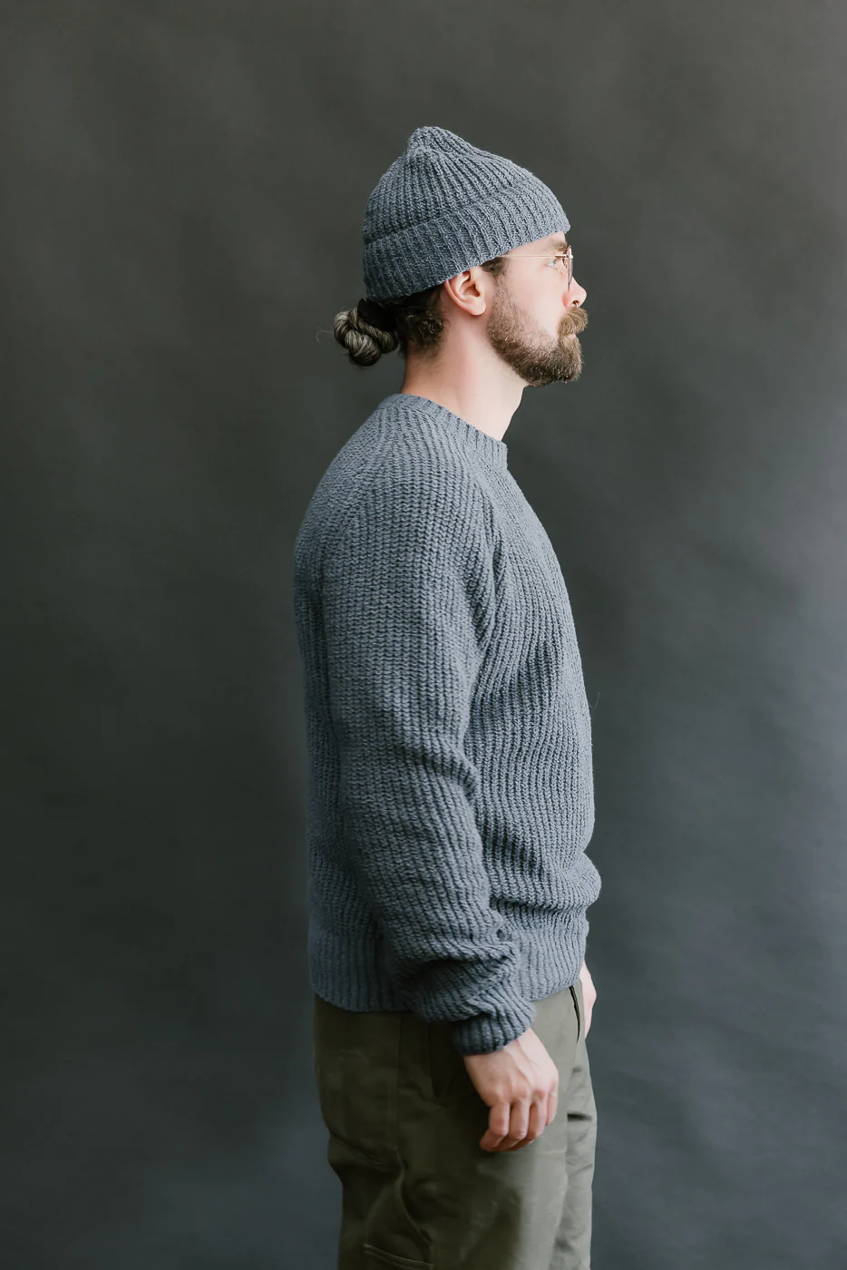 Cotton Crewneck Bouclé Sweater - Lapis - Image 10