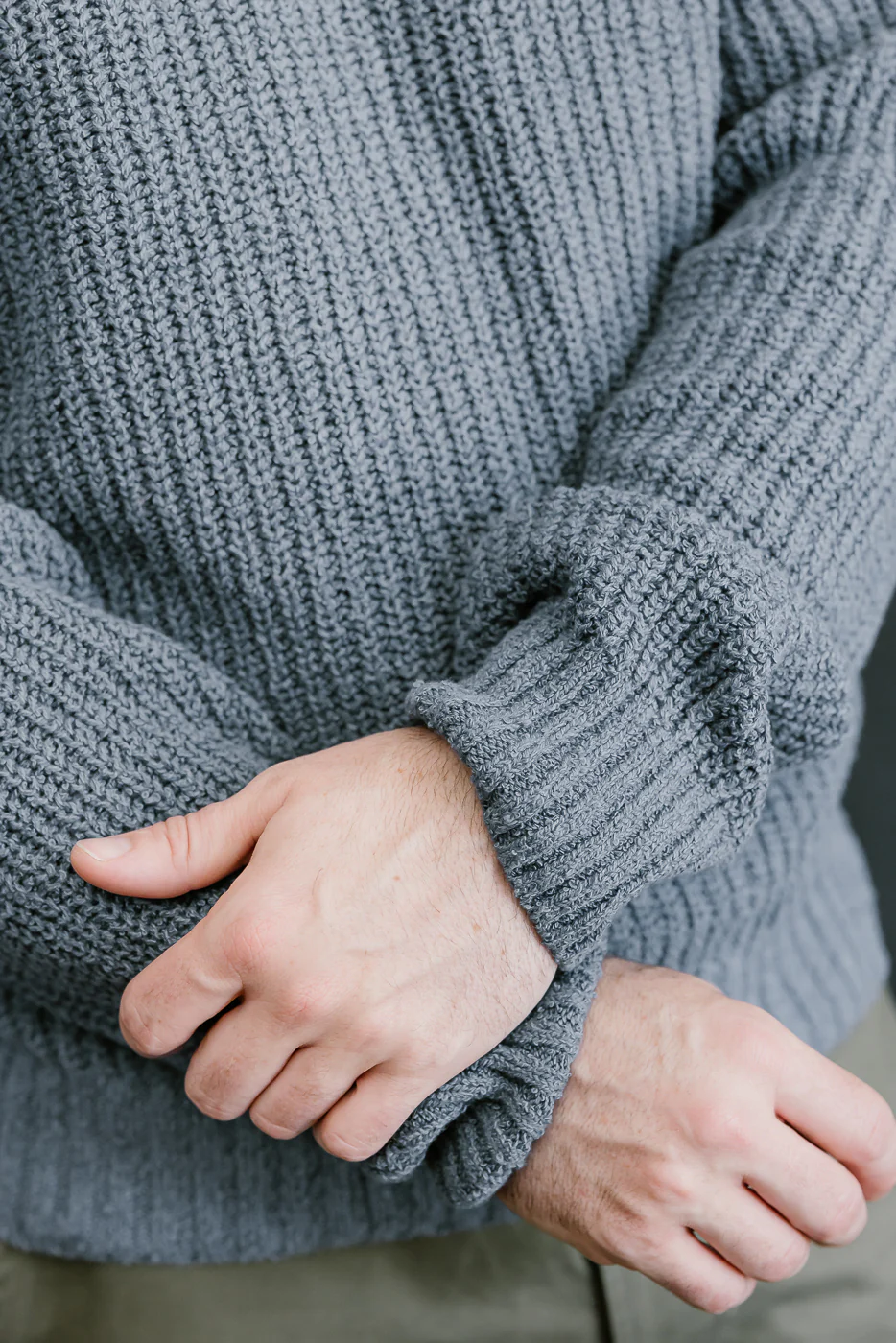 Cotton Crewneck Bouclé Sweater - Lapis - Image 16