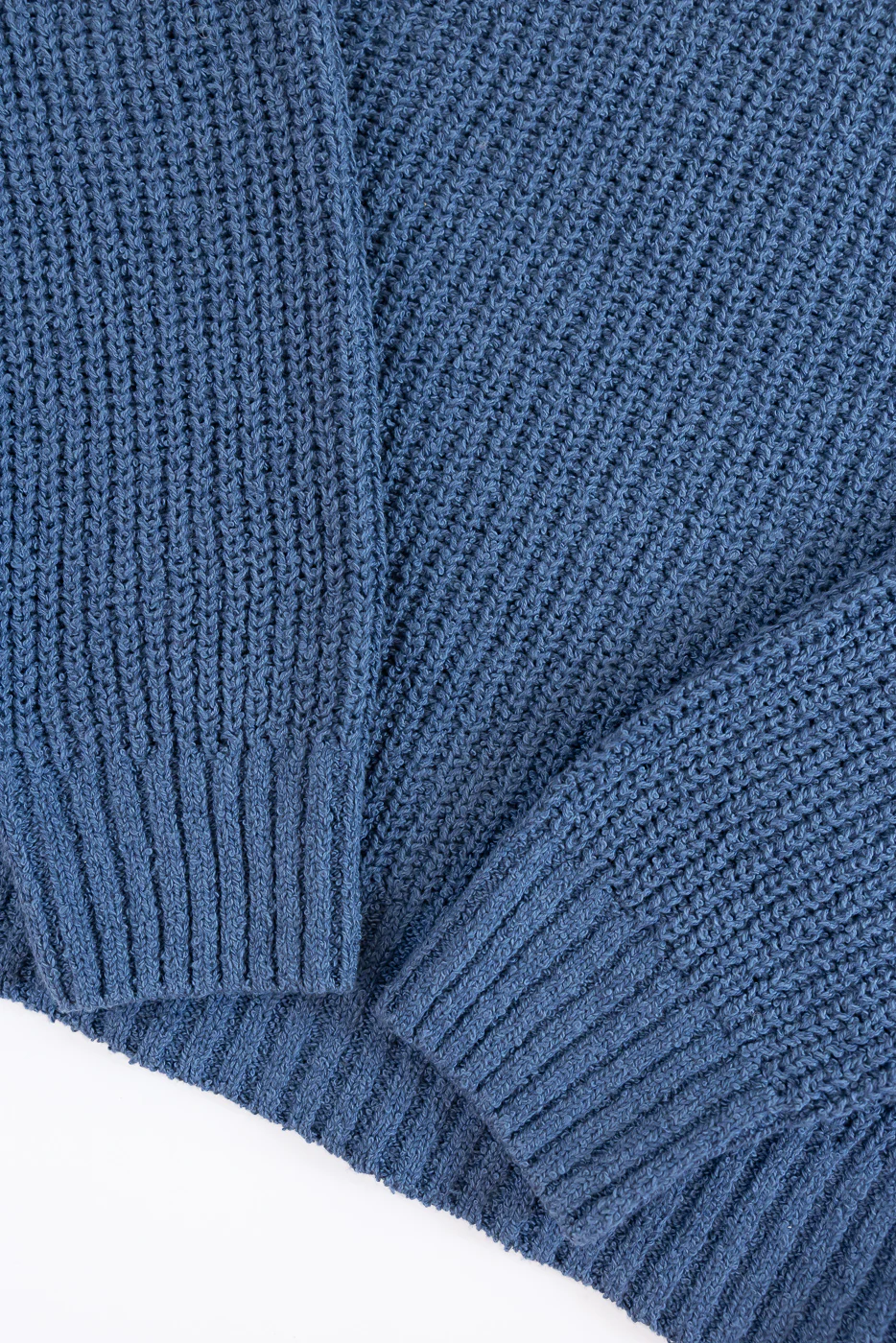 Cotton Crewneck Bouclé Sweater - Lapis - Image 3