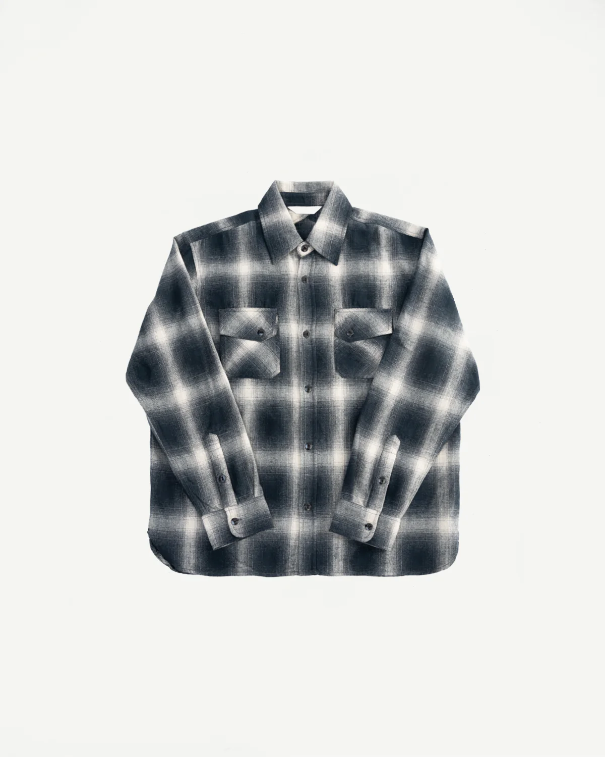 Crosscut Flannel - Black Ombré Plaid