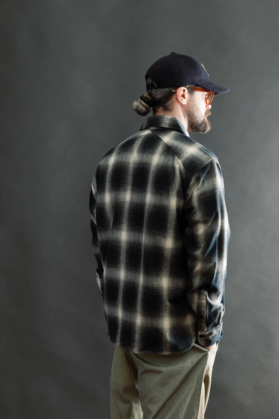 Crosscut Flannel - Black Ombré Plaid - Image 12