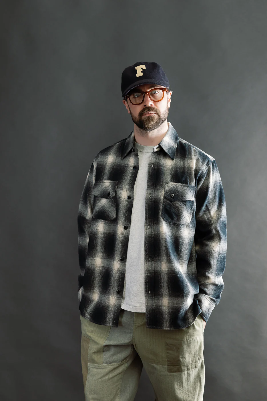 Crosscut Flannel - Black Ombré Plaid - Image 15
